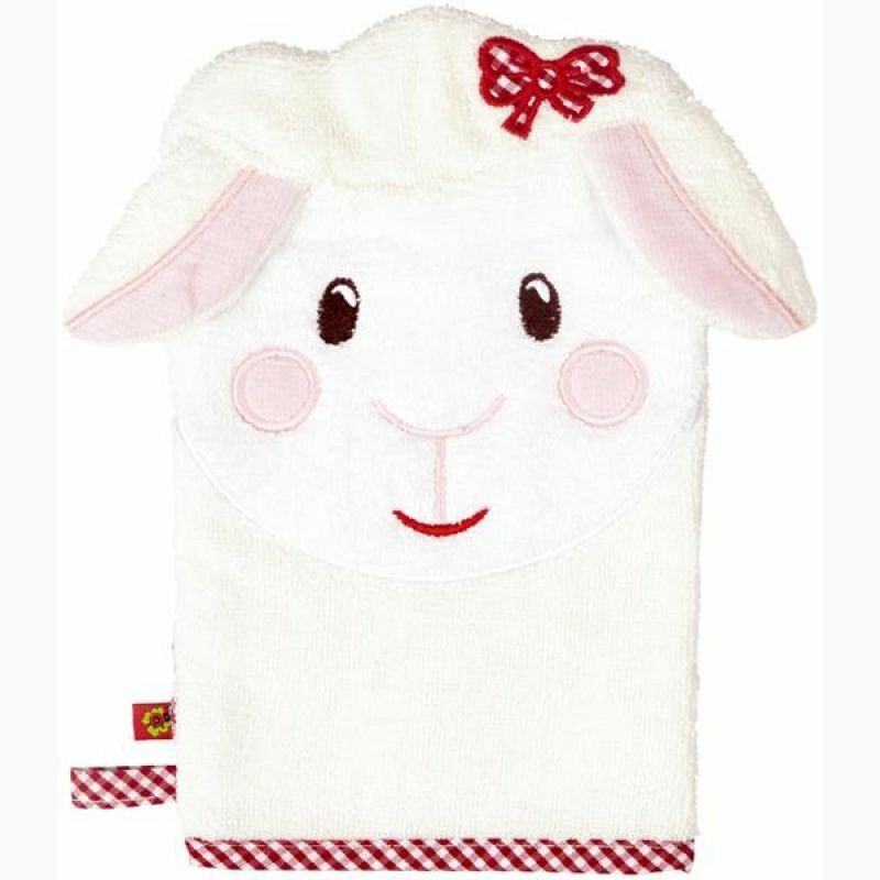 Spiegelburg Waschhandschuh Lämmchen BabyGlück 13410, Neuware
