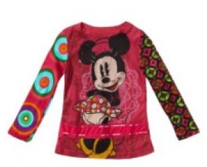 Desigual Langarmshirt rot mit Mickey Mouse, ca. Gr. 110/116, Neuware