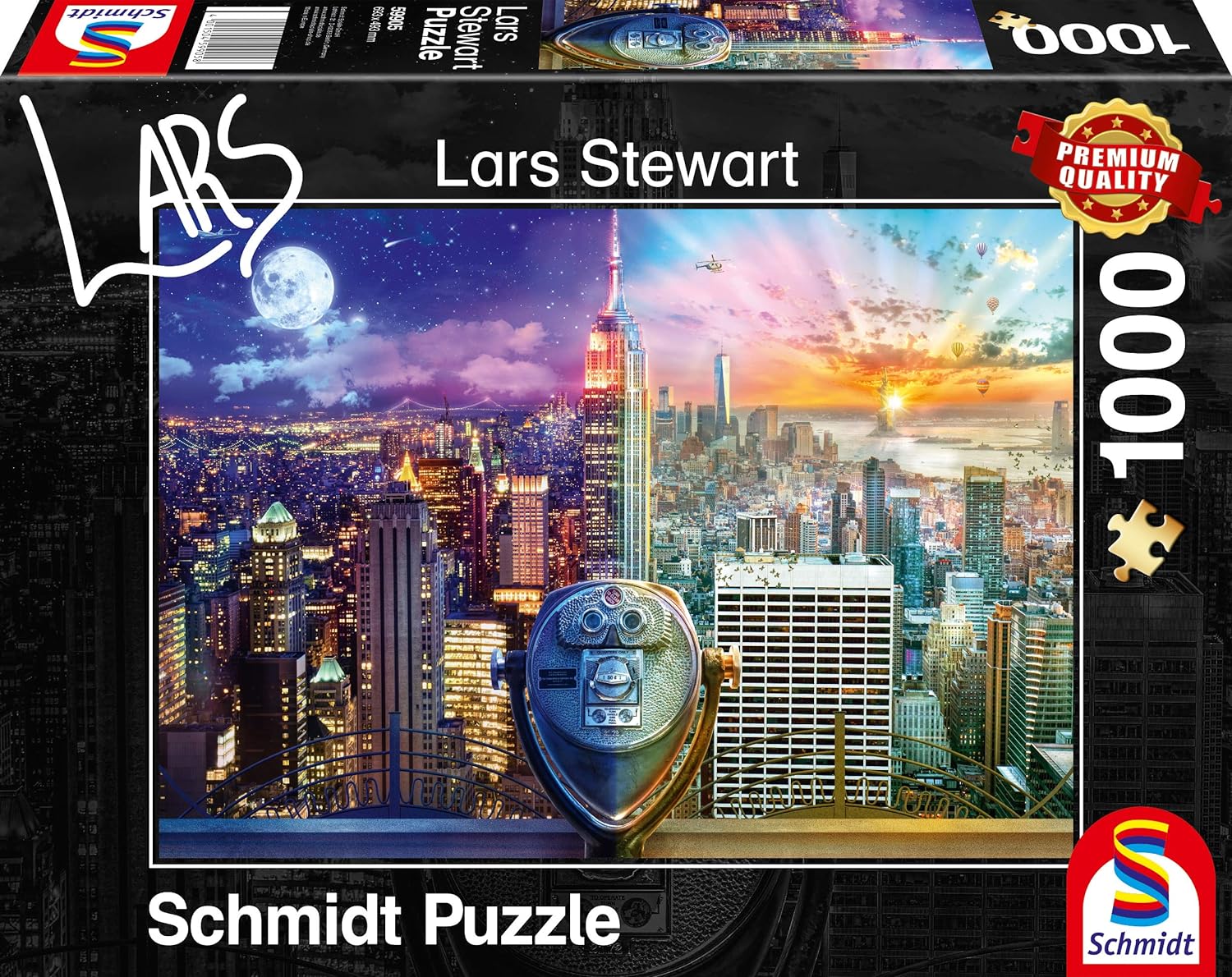 Lars Stewart, New York, Night and Day, 1000 Teile Puzzle, Nr. 59905, Neuware