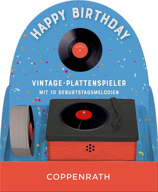 Vintage-Plattenspieler - Happy Birthday, Neuware