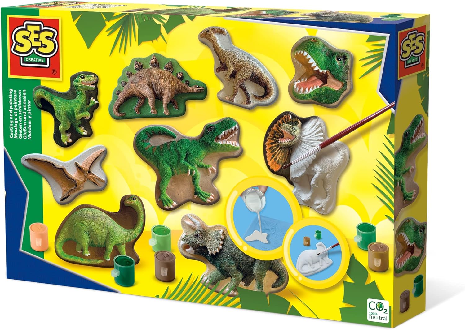 SES Creative: Gießen und anmalen - Dinowelt, Neuware