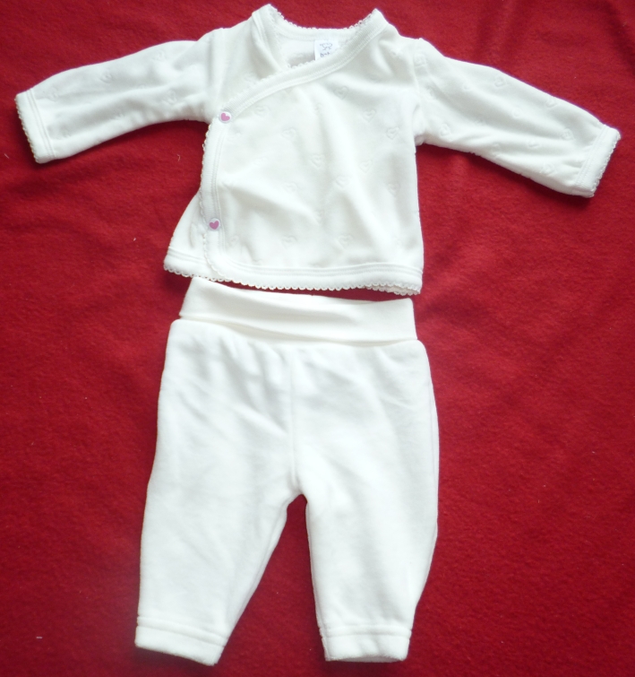 Babyclub Set aus Nickistoff (Shirtjacke und Hose) Gr. 56, Neuware