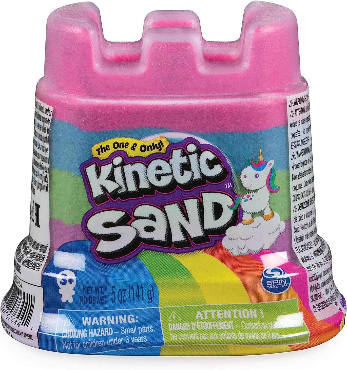 Kinetic Sand Regenbogen Einhorn Behälter - mit 141 g magischem kinetischem Sand aus Schweden geschichtet, Neuware