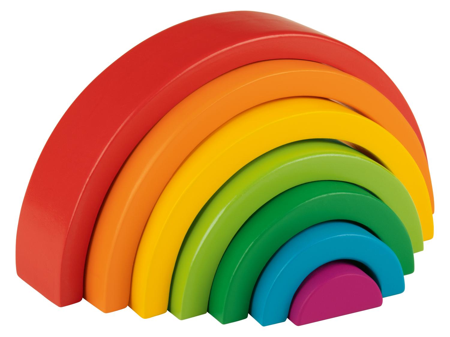 Holzspielzeug nach Montessori-Art, Regenbogen, Neuware