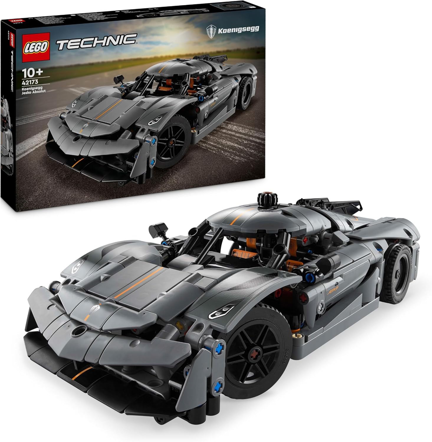 LEGO 42173 Technic Koenigsegg Jesko Absolut Supersportwagen in Grau, Neuware