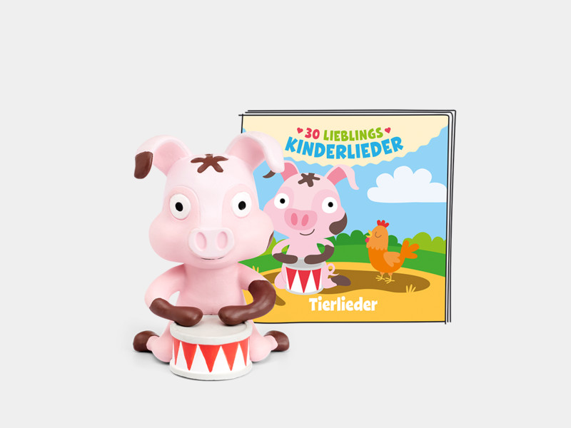 Tonies Content-Tonie 30 Lieblings-Kinderlieder: Tierlieder, rote Trommel, weißer Stempel (alter Audioinhalt), Neuware