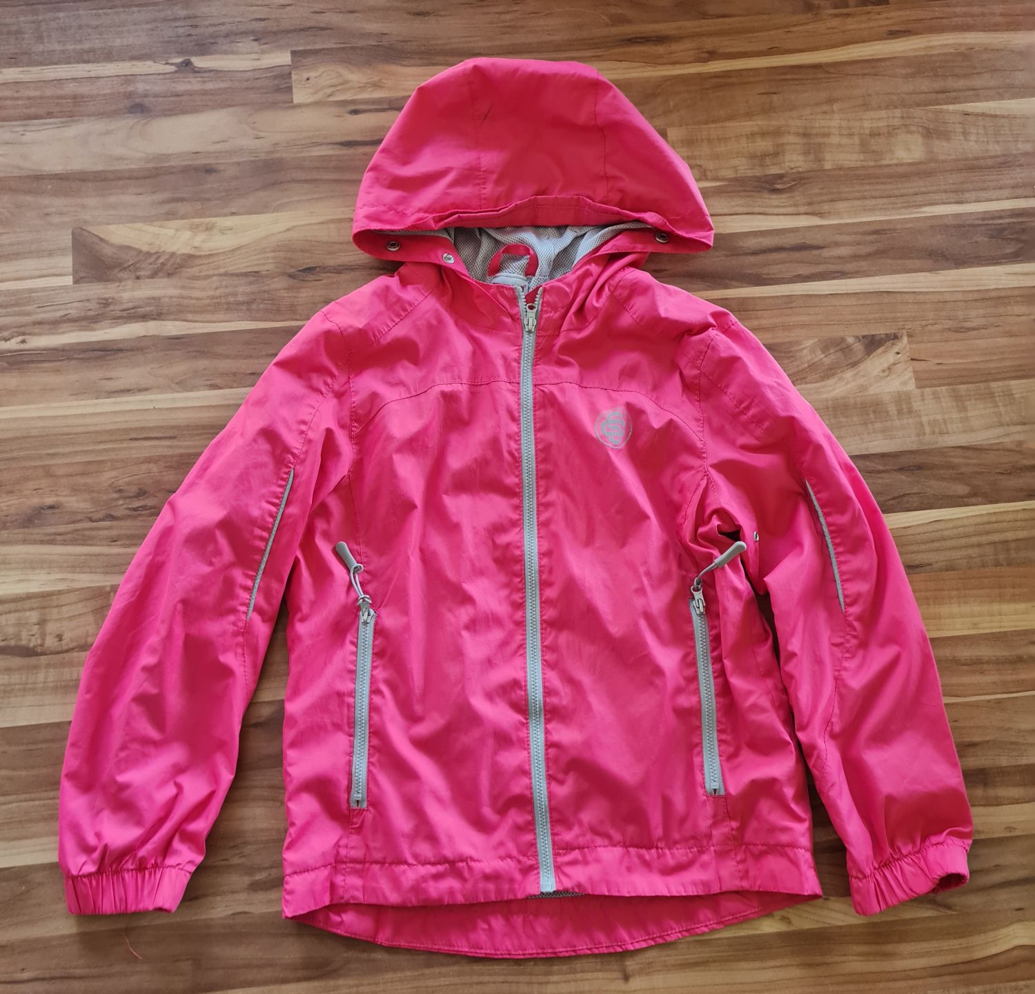 Regenjacke, pink, Gr. 128, Secondhand