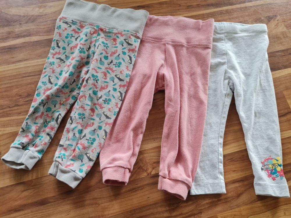 3 Leggins für Mädchen Gr. 74/80, Secondhand
